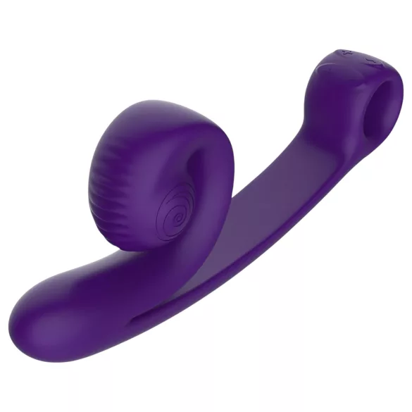 Snail Vibe Curve - vibrador doble estimulador clítoris y punto G - silicona lila