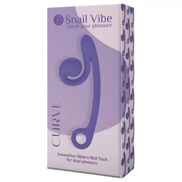 Snail Vibe Curve - vibrador doble estimulador clítoris y punto G - silicona lila