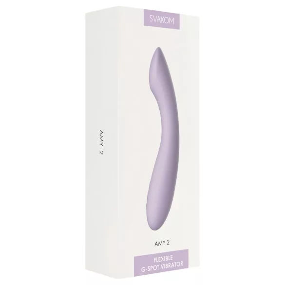 Svakom Amy 2 - vibrador recargable e impermeable para punto G (morado)