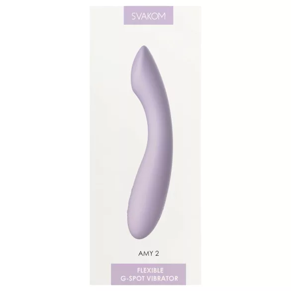 Svakom Amy 2 - vibrador recargable e impermeable para punto G (morado)