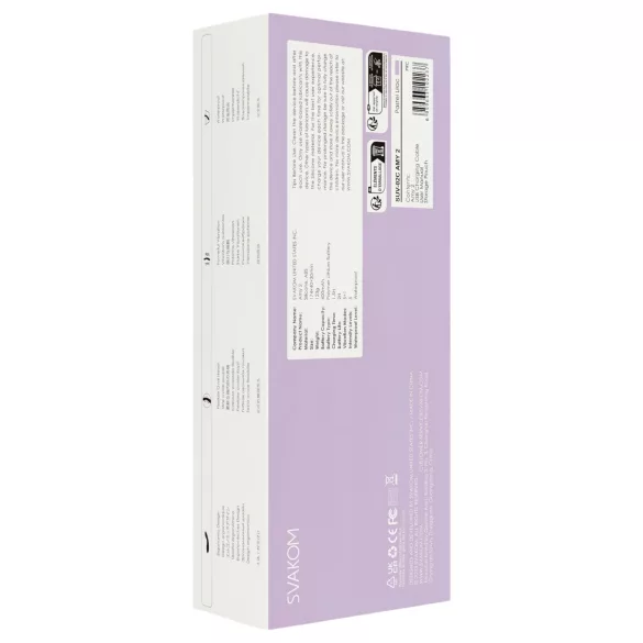 Svakom Amy 2 - vibrador recargable e impermeable para punto G (morado)
