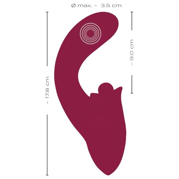 Javida - vibrador 3 en 1 con lengua - silicona roja