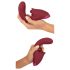 Javida - Vibrador 3 en 1 con lenguas (rojo)