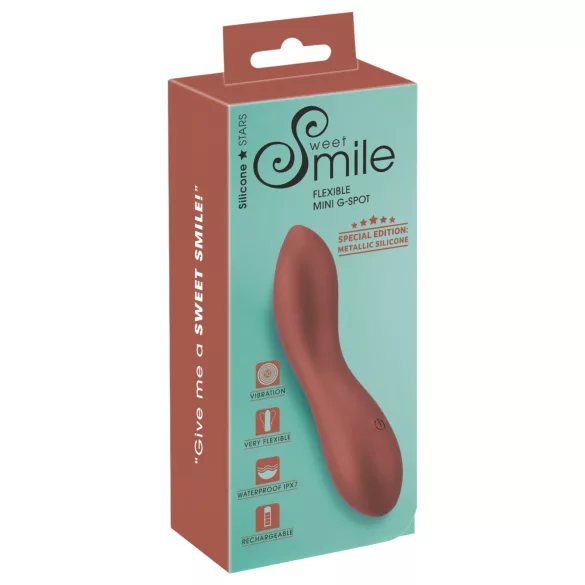 Smile - vibrador punto G mini flexible - silicona bronce