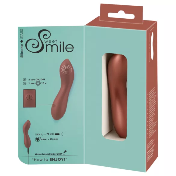 Smile - vibrador punto G mini flexible - silicona bronce