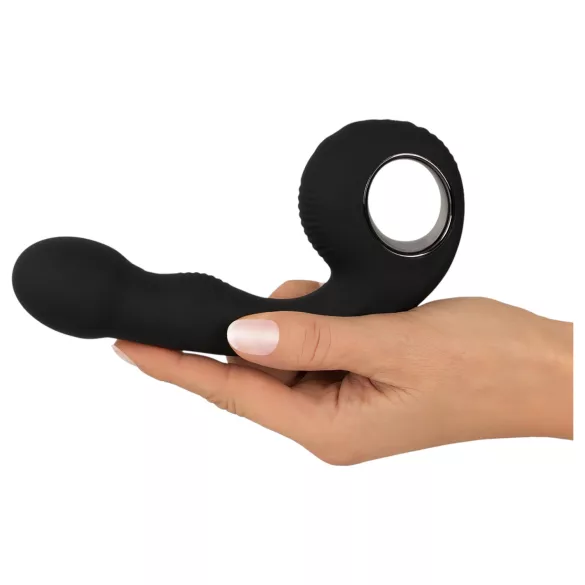 Black Velvets - Vibrador punto G y P - silicona negra