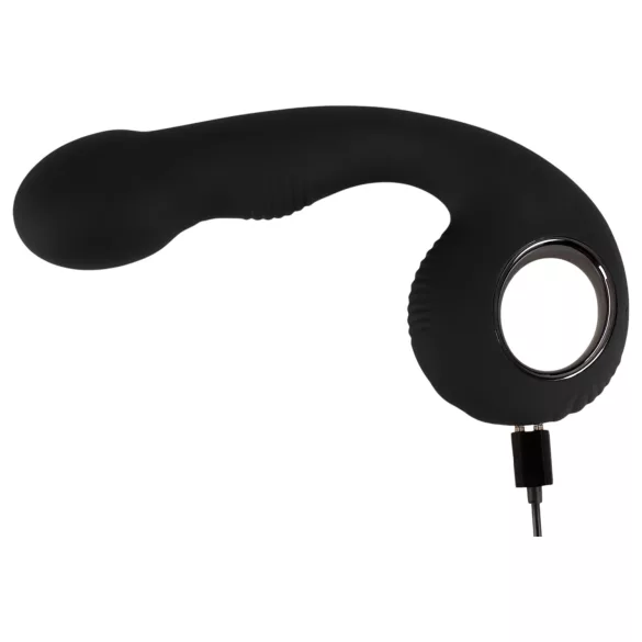 Black Velvets - Vibrador punto G y P - silicona negra