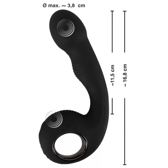 Black Velvets - Vibrador punto G y P - silicona negra