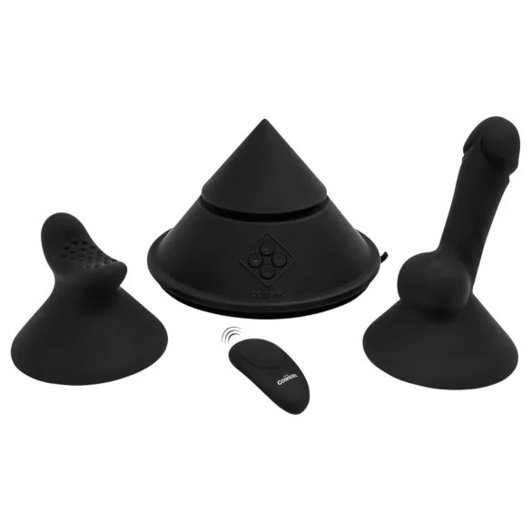 The Cowgirl Cone - máquina sexual premium controlada por app - con 2 accesorios intercambiables, 20 modos de vibración (negro)