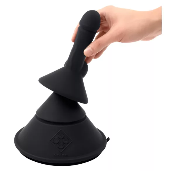 The Cowgirl Cone - máquina sexual premium controlada por app - con 2 accesorios intercambiables, 20 modos de vibración (negro)