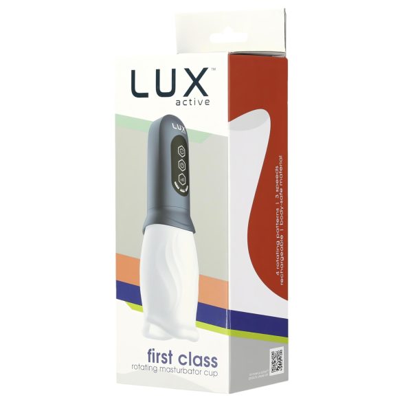 LUX Active First Class - masturbador masculino rotatorio - blanco/gris