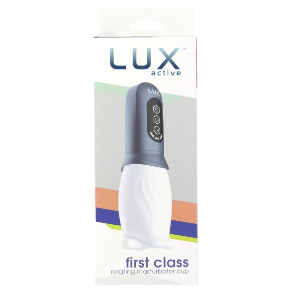 LUX Active First Class - masturbador masculino rotatorio - blanco/gris