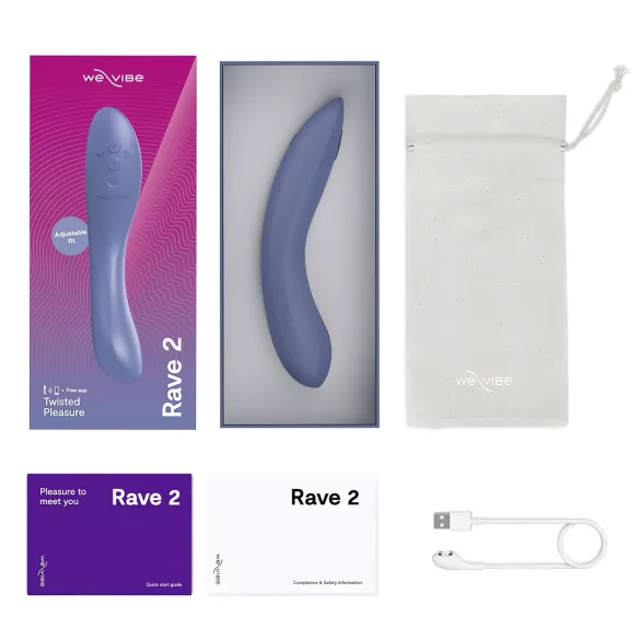 We-Vibe Rave 2 - Vibrador de punto G controlado por app (azul)