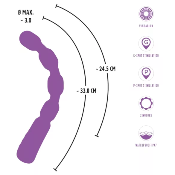 You2Toys - vibrador punto G y próstata con perlas - silicona lila