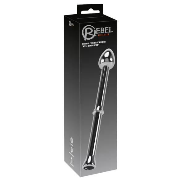Rebel - vibrador prostático metálico (plateado)