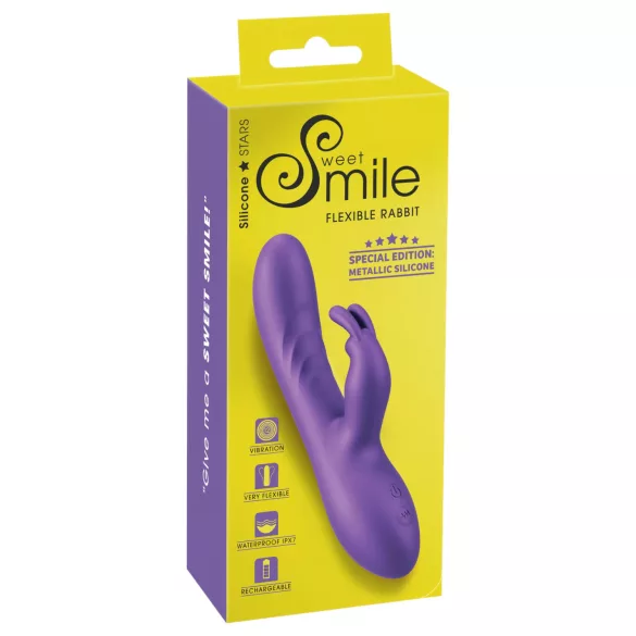 Smile - vibrador con estimulador de clítoris - silicona - lila