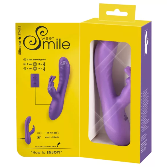 Smile - vibrador con estimulador de clítoris - silicona - lila