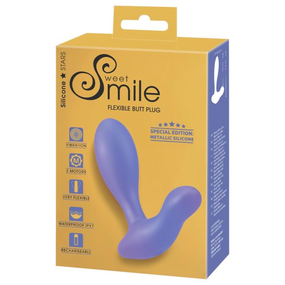 Smile - plug anal vibrador - silicona azul