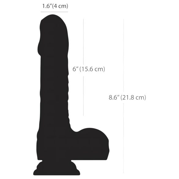 Naked Addiction - Vibrador realista rotatorio y pulsante - silicona negra