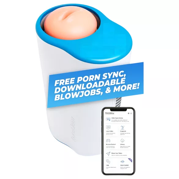 Autoblow A.I. Ultra - masturbador boca eléctrica - blanco