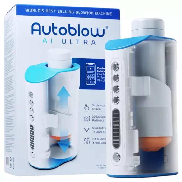Autoblow A.I. Ultra - masturbador boca eléctrica - blanco