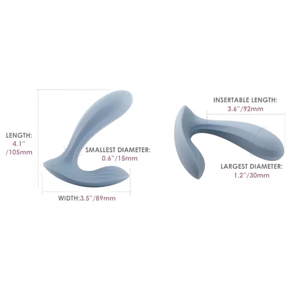 Svakom Erica - vibrador portátil controlado por app para llevar puesto (azul)