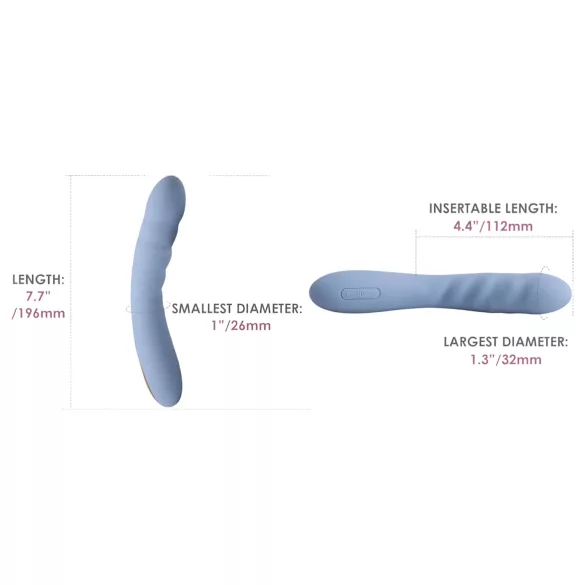 Svakom Ava Neo - Vibrador con movimiento de empuje controlado por app (azul)