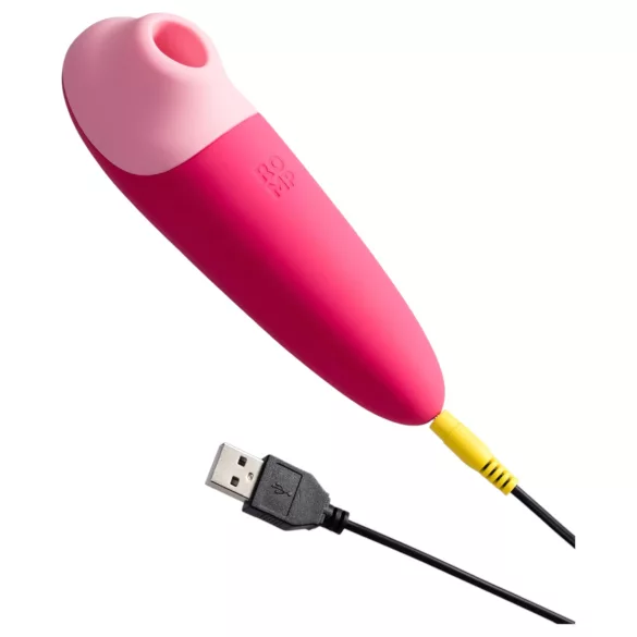 ROMP Shine X - succionador de clítoris recargable con ondas - silicona rosa