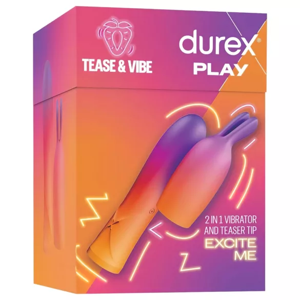 Durex Tease & Vibe - vibrador bala con estimulador de clítoris tipo conejo