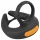 Rebel - anillo para pene vibrador y estimulador testicular - silicona negra
