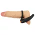 Rebel - anillo para pene vibrador y estimulador testicular - silicona negra