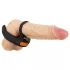 Rebel - anillo para pene vibrador y estimulador testicular - silicona negra