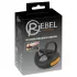 Rebel - anillo para pene vibrador y estimulador testicular - silicona negra