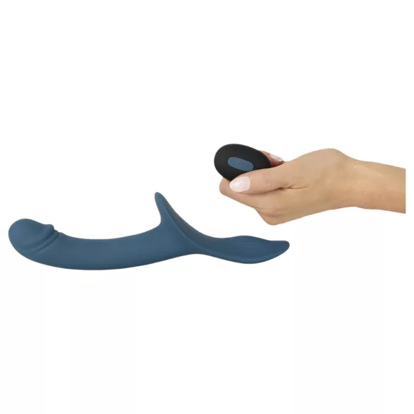 You2Toys - arnés con vibrador ajustable - silicona negro y azul