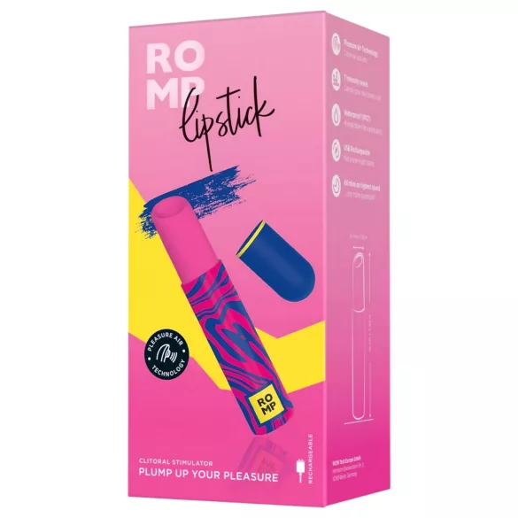 ROMP - Estimulador de clítoris por ondas de aire recargable - silicona rosa