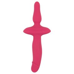 Couples Choice - vibrador y plug anal 2 en 1 - silicona rosa