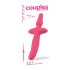 Couples Choice - vibrador y plug anal 2 en 1 - silicona rosa