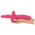 Couples Choice - vibrador y plug anal 2 en 1 - silicona rosa