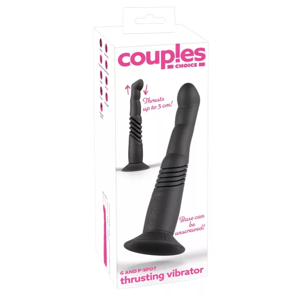 Couples Choice - Vibrador para pareja punto G y P - silicona negra
