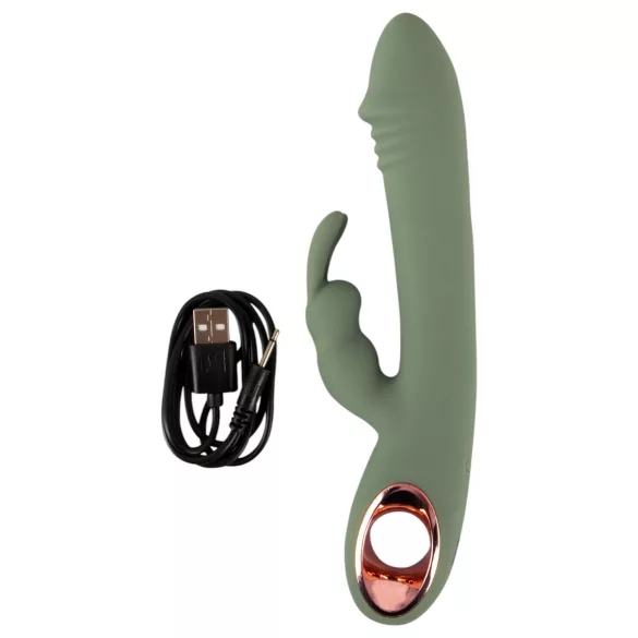 You2Toys - vibrador con estimulador de clítoris - silicona verde