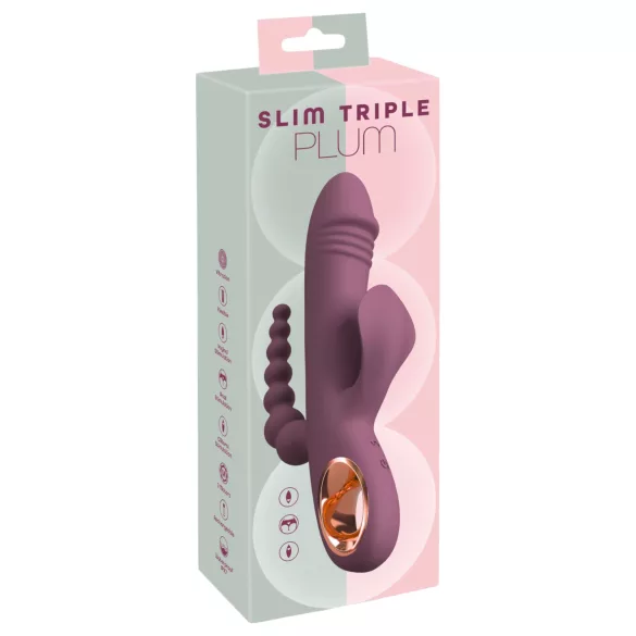You2Toys - vibrador triple recargable - silicona lila