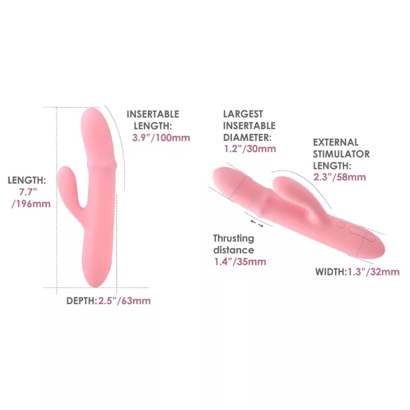 Svakom Mora Neo - Vibrador con brazo para el clítoris con cuentas controlado por app (rosa)