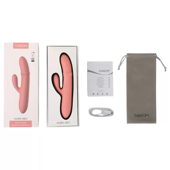 Svakom Mora Neo - Vibrador con brazo para el clítoris con cuentas controlado por app (rosa)