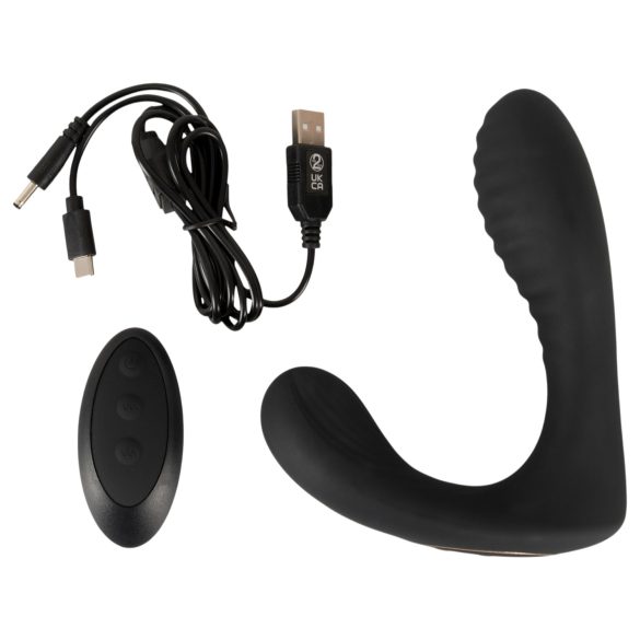 Intense - vibrador de próstata con mando a distancia (negro)