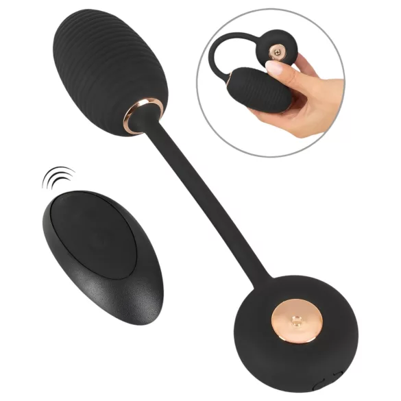 You2Toys - huevo vibrador remoto - silicona negra