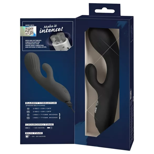 You2Toys Intense - Vibrador G-punto con brazo de clítoris (negro)
