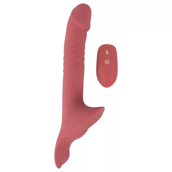 You2Toys - arnés con consolador vibrador - set - silicona roja