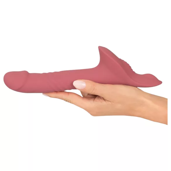 You2Toys - arnés con consolador vibrador - set - silicona roja