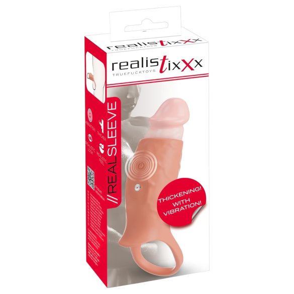 Realistixxx - funda abierta vibrante para pene (natural)