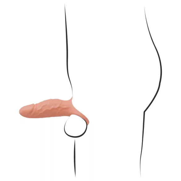 Realistixxx - funda para pene con anillo vibrador - color natural